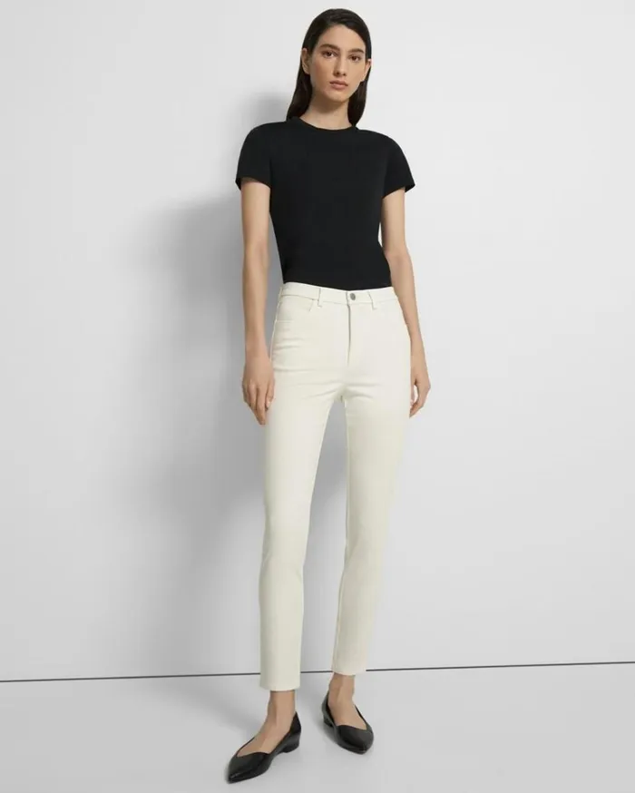 Theory J Brand Jegging In Stretch Twill Off White Women Pants
