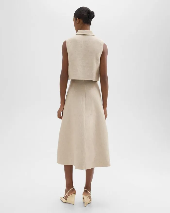 Theory Midi Circle Skirt In Basket Weave Linen Straw Women Skirts Theory Midi Circle Skirt In Basket Weave Linen Straw Women Skirts