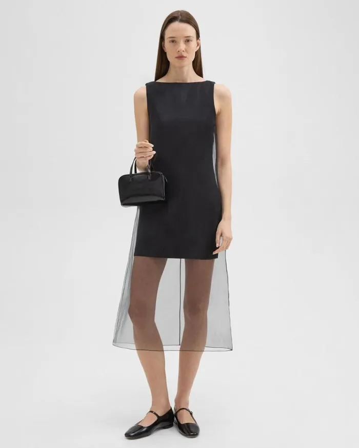 Theory Mini Pillow Bag In Crinkled Patent Leather Black Women Bags