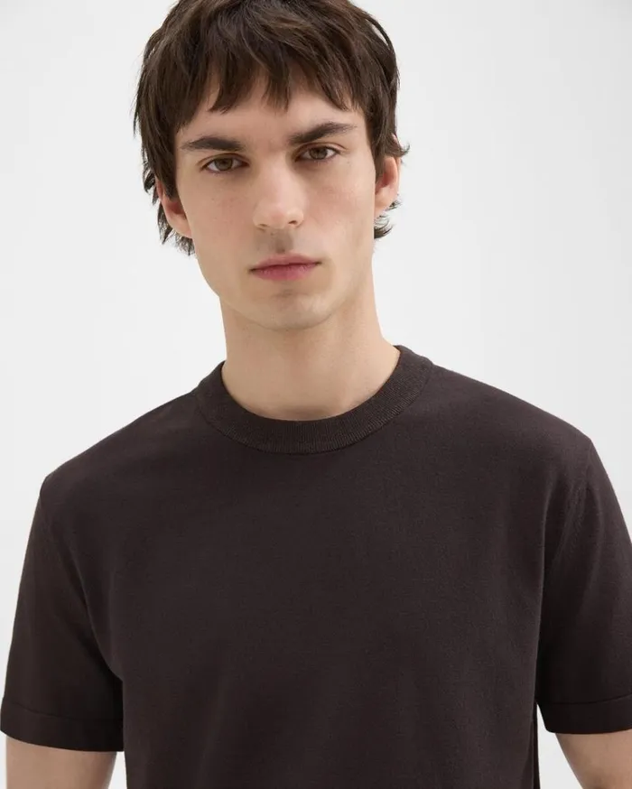 Theory Sarior Tee In Light Bilen Hickory Men TShirts Polos Theory Sarior Tee In Light Bilen Hickory Men TShirts Polos