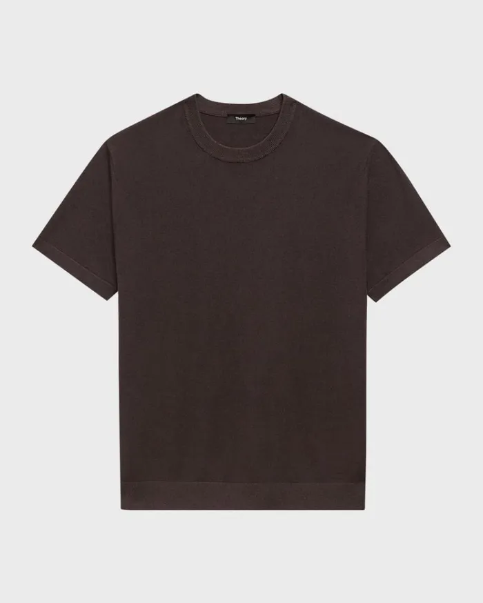Theory Sarior Tee In Light Bilen Hickory Men TShirts Polos Theory Sarior Tee In Light Bilen Hickory Men TShirts Polos