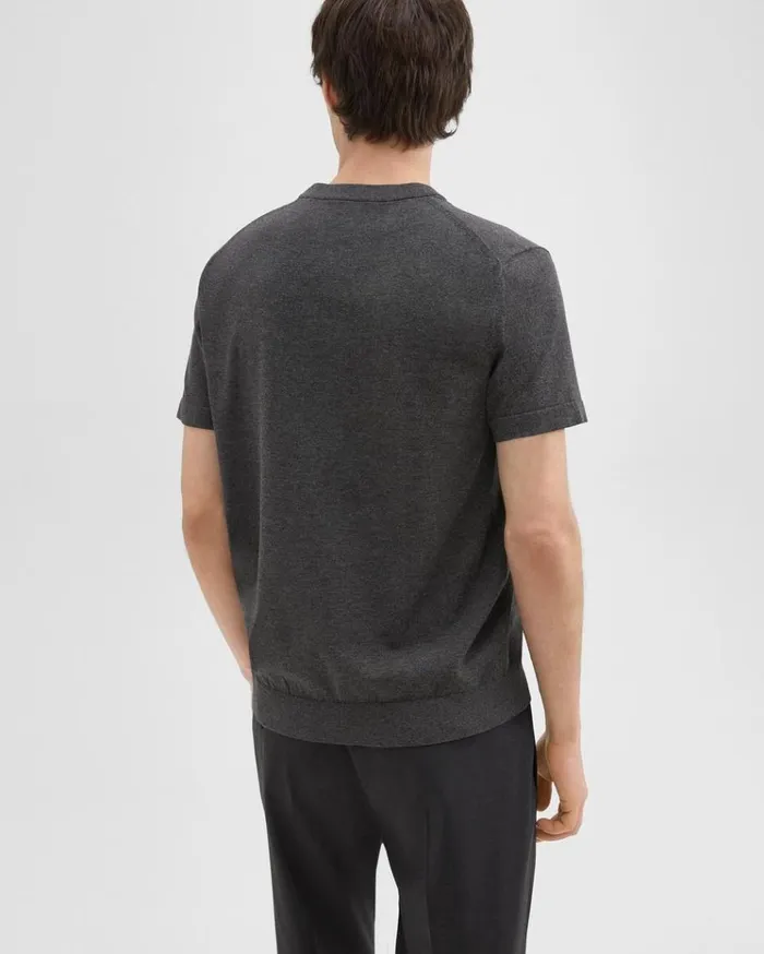 Theory Sarior Tee In Light Bilen Pestle Melange Men Sweaters Cardigans Theory Sarior Tee In Light Bilen Pestle Melange Men Sweaters Cardigans