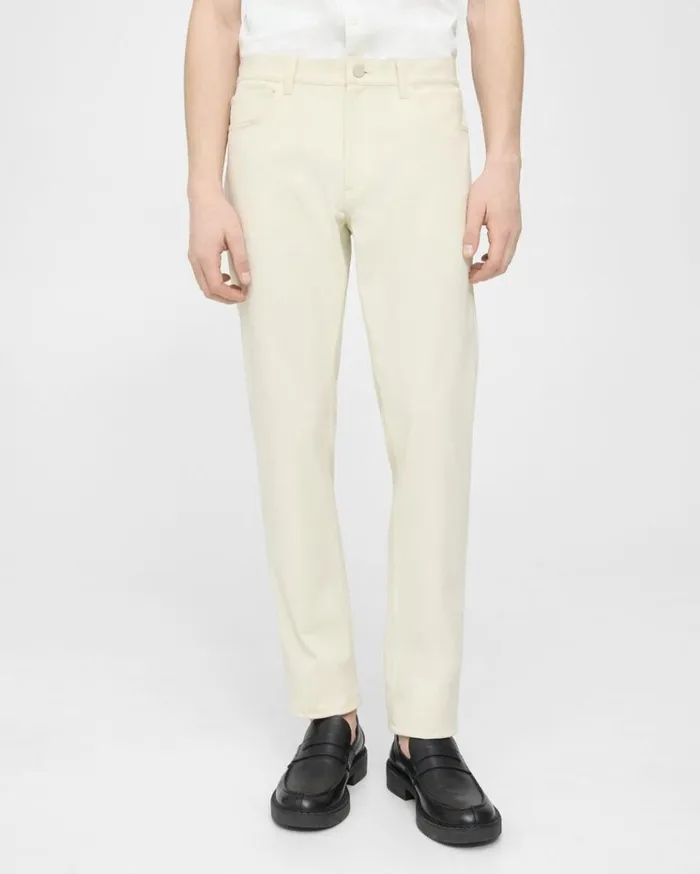 Theory SlimFit 5Pocket Pant In Neoteric Twill Warm Ivory Men Pants Theory SlimFit 5Pocket Pant In Neoteric Twill Warm Ivory Men Pants