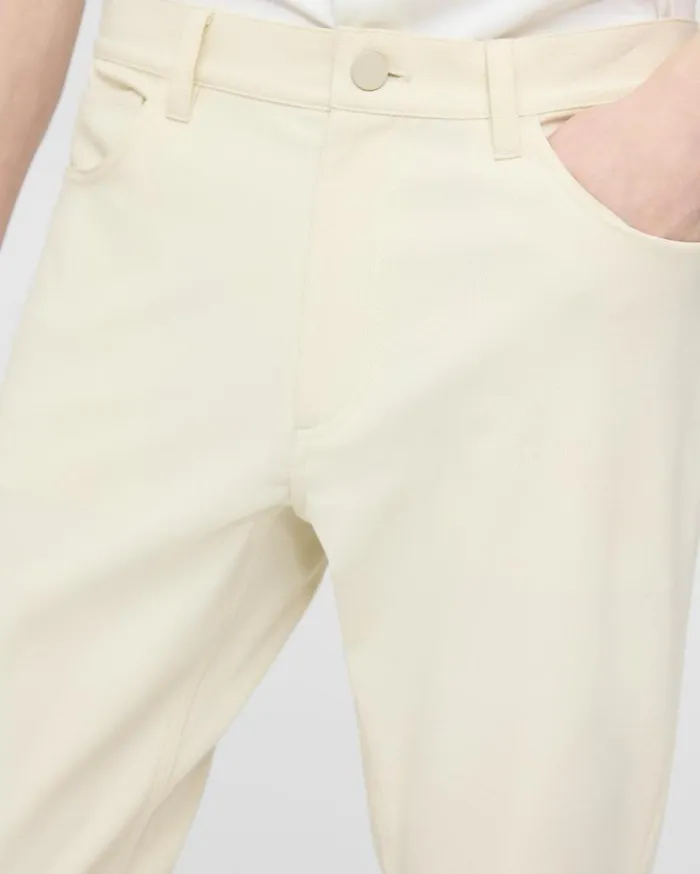 Theory SlimFit 5Pocket Pant In Neoteric Twill Warm Ivory Men Pants Theory SlimFit 5Pocket Pant In Neoteric Twill Warm Ivory Men Pants