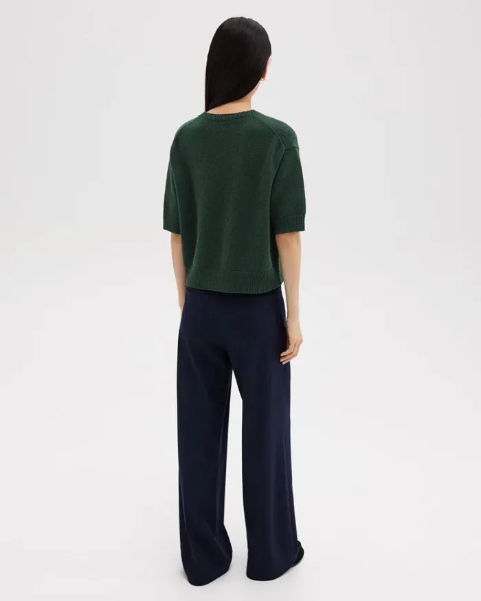 Theory StraightLeg 5Pocket Pant In Stretch Flannel Dark Navy Women Pants Theory StraightLeg 5Pocket Pant In Stretch Flannel Dark Navy Women Pants