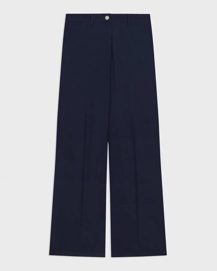 Theory StraightLeg 5Pocket Pant In Stretch Flannel Dark Navy Women Pants Theory StraightLeg 5Pocket Pant In Stretch Flannel Dark Navy Women Pants
