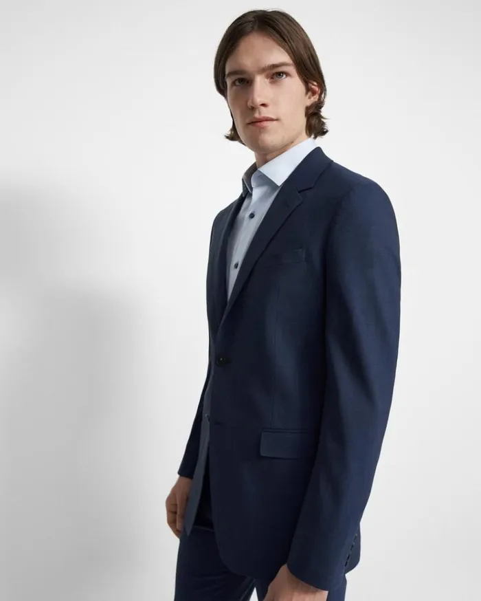 Theory Structured Blazer In Stretch Wool Altitude Men Blazers Jackets