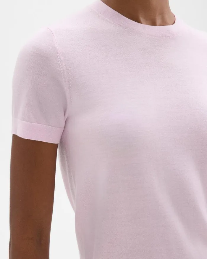 Theory Sweater Tee In Regal Wool Bloom Women TShirts Tank Tops