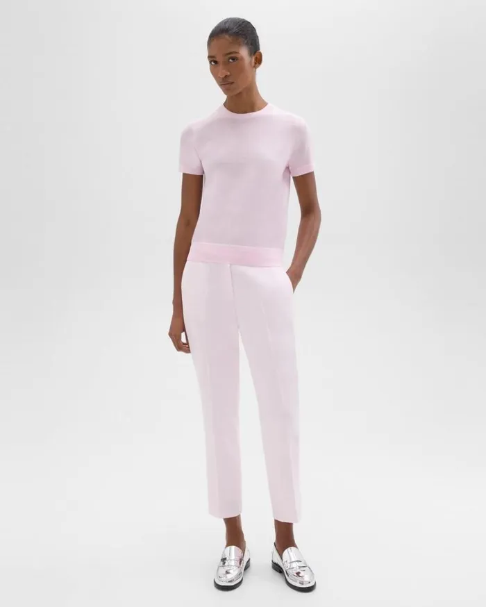 Theory Sweater Tee In Regal Wool Bloom Women TShirts Tank Tops