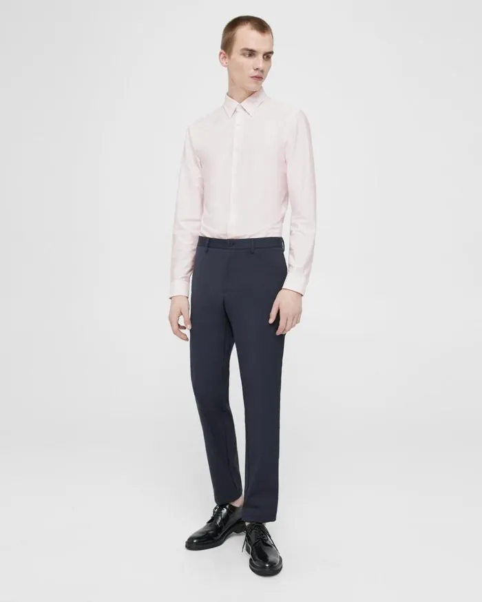 Theory Sylvain Shirt In Striped Cotton Blend Whitecradle Pink Men Shirts Theory Sylvain Shirt In Striped Cotton Blend Whitecradle Pink Men Shirts
