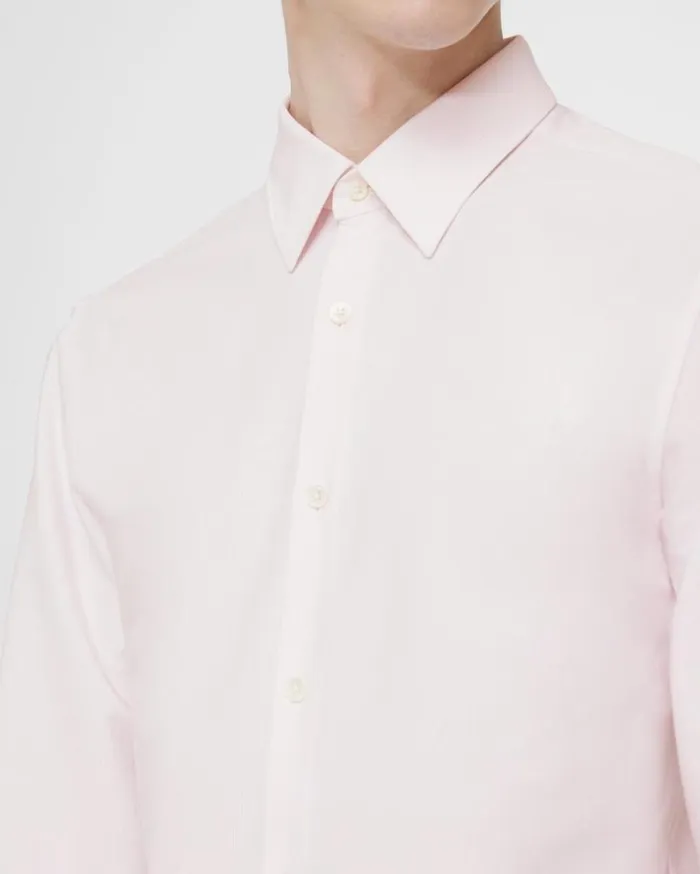 Theory Sylvain Shirt In Striped Cotton Blend Whitecradle Pink Men Shirts Theory Sylvain Shirt In Striped Cotton Blend Whitecradle Pink Men Shirts