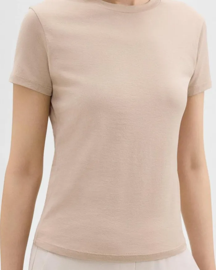 Theory Tiny Tee In Organic Cotton Canvas Women TShirts Tank Tops Theory Tiny Tee In Organic Cotton Canvas Women TShirts Tank Tops