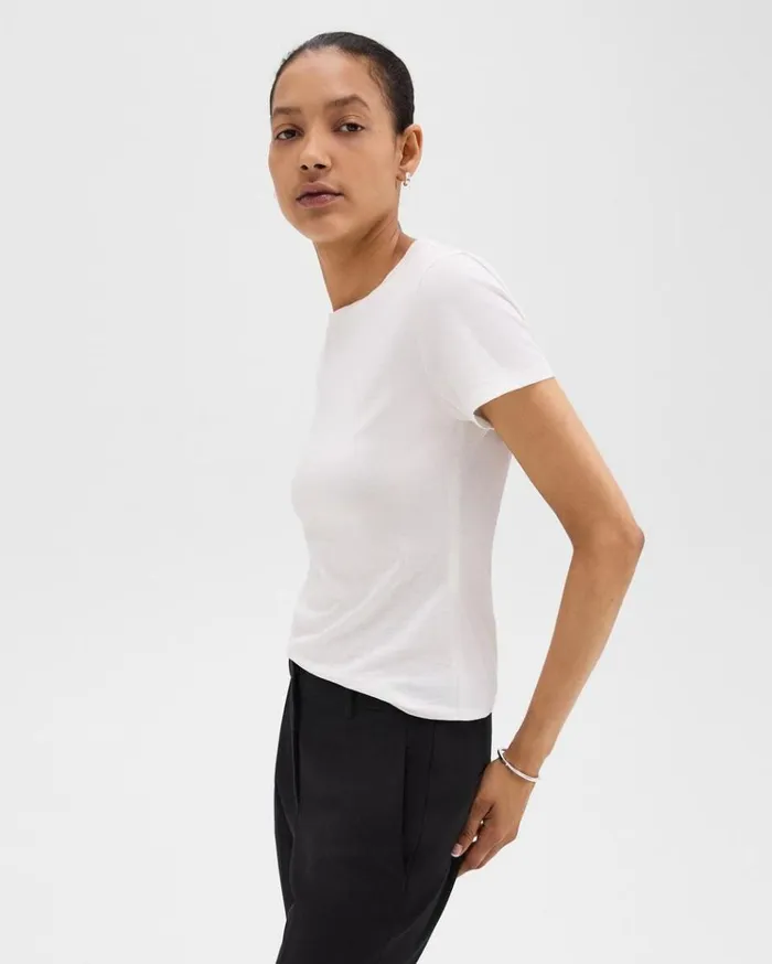 Theory Tiny Tee In Organic Cotton White Women TShirts Tank Tops Theory Tiny Tee In Organic Cotton White Women TShirts Tank Tops