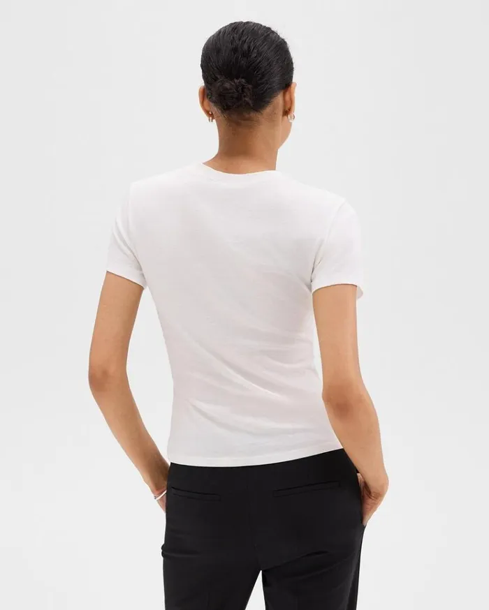 Theory Tiny Tee In Organic Cotton White Women TShirts Tank Tops Theory Tiny Tee In Organic Cotton White Women TShirts Tank Tops
