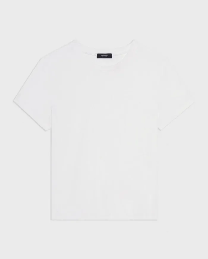 Theory Tiny Tee In Organic Cotton White Women TShirts Tank Tops Theory Tiny Tee In Organic Cotton White Women TShirts Tank Tops