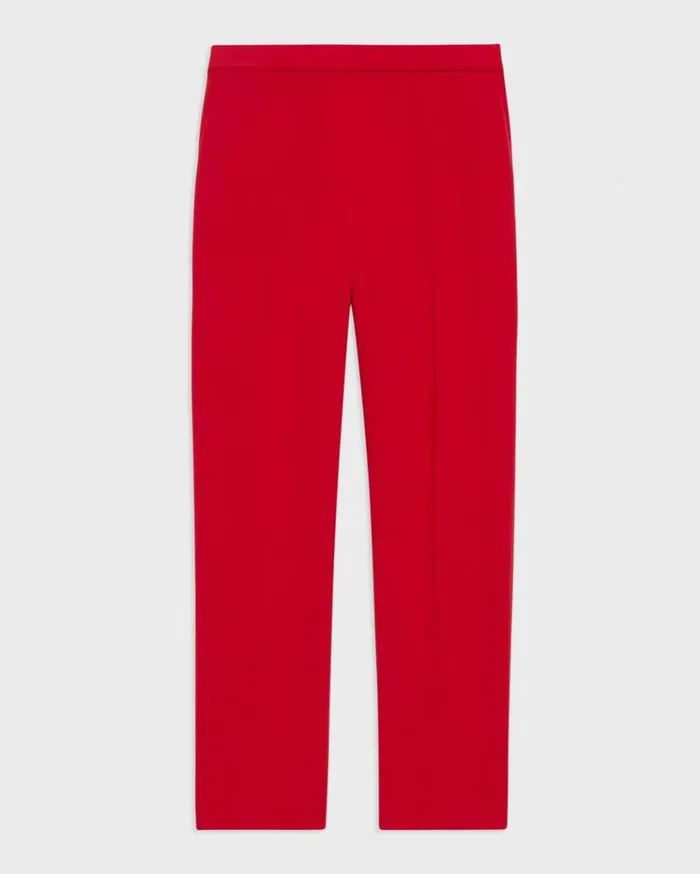 Theory Treeca PullOn Pant In Admiral Crepe Geranium Women Pants