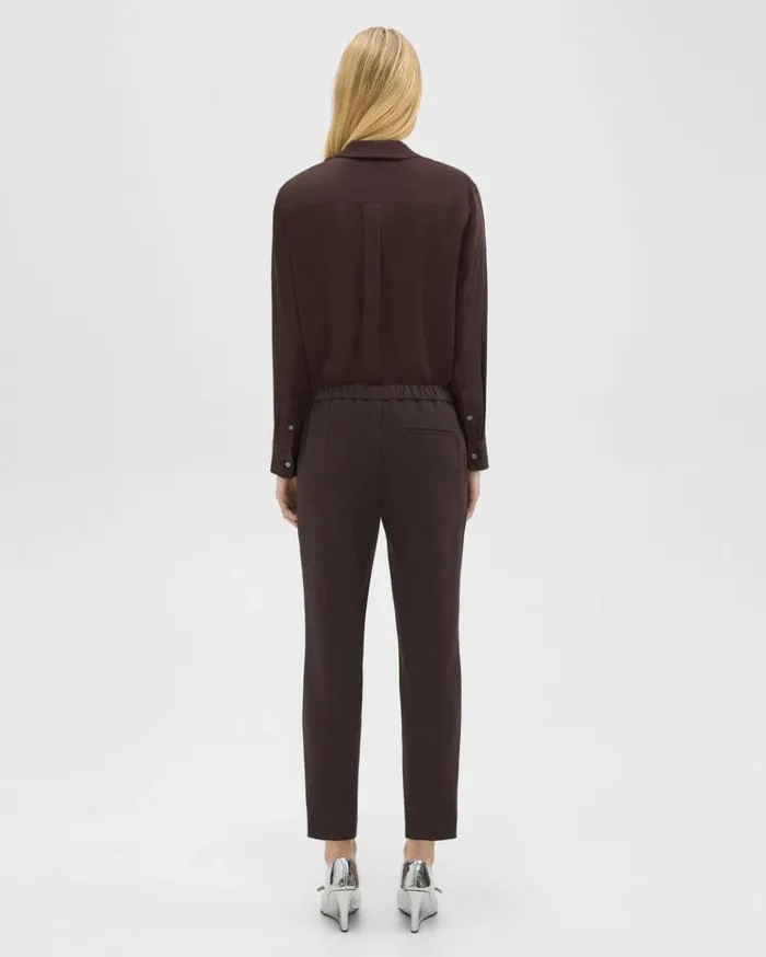 Theory Treeca PullOn Pant In Admiral Crepe Mink Women Pants