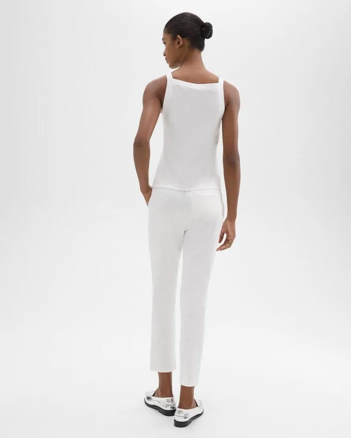 Theory Treeca PullOn Pant In Good Linen White Women Pants