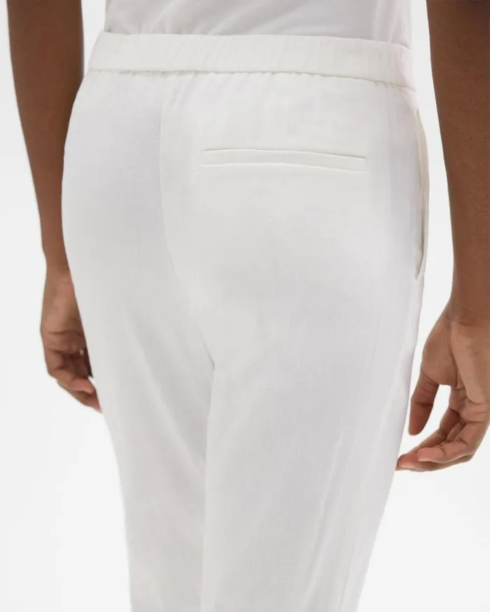 Theory Treeca PullOn Pant In Good Linen White Women Pants