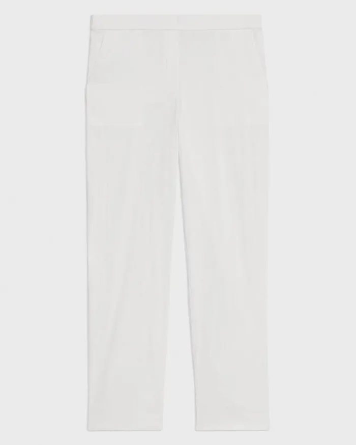 Theory Treeca PullOn Pant In Good Linen White Women Pants