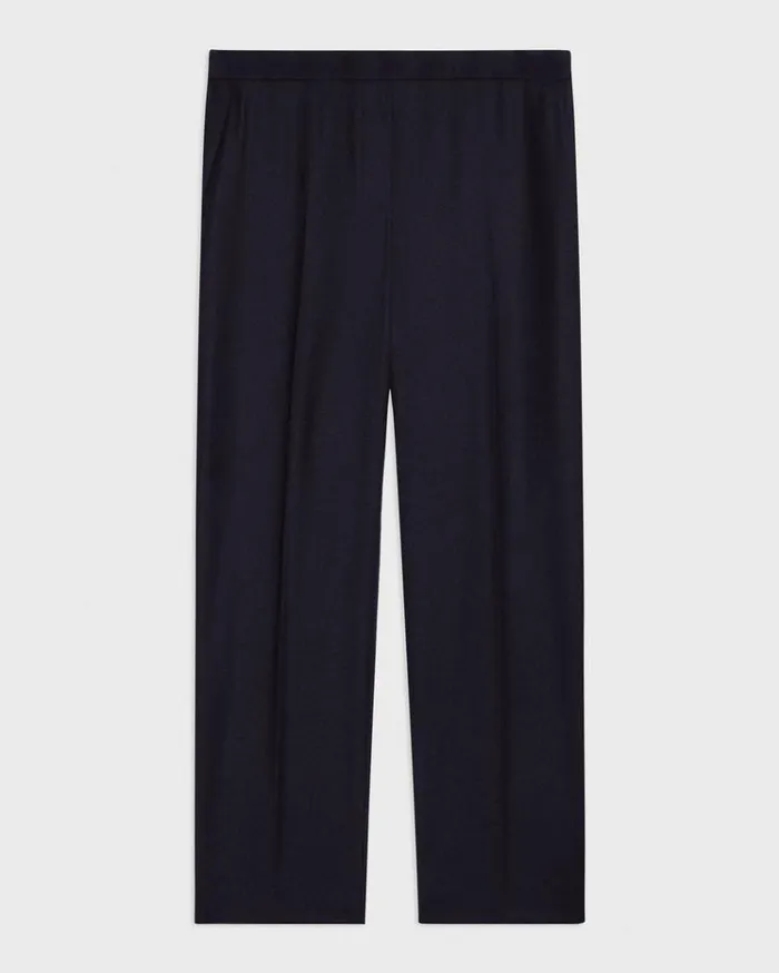 Theory Treeca PullOn Pant In Sleek Flannel Navy Women Pants