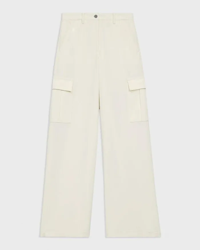 Theory WideLeg Cargo Pant In Admiral Crepe Rice Women Pants