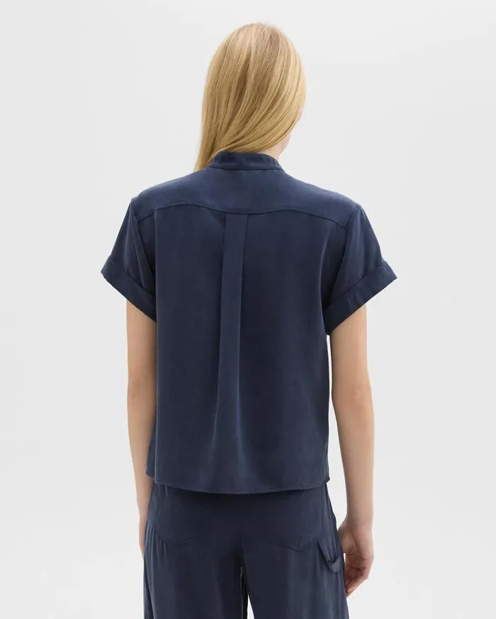 Theory WideLeg Carpenter Pant In Fluid Twill Nocturne Navy Women Pants Theory WideLeg Carpenter Pant In Fluid Twill Nocturne Navy Women Pants