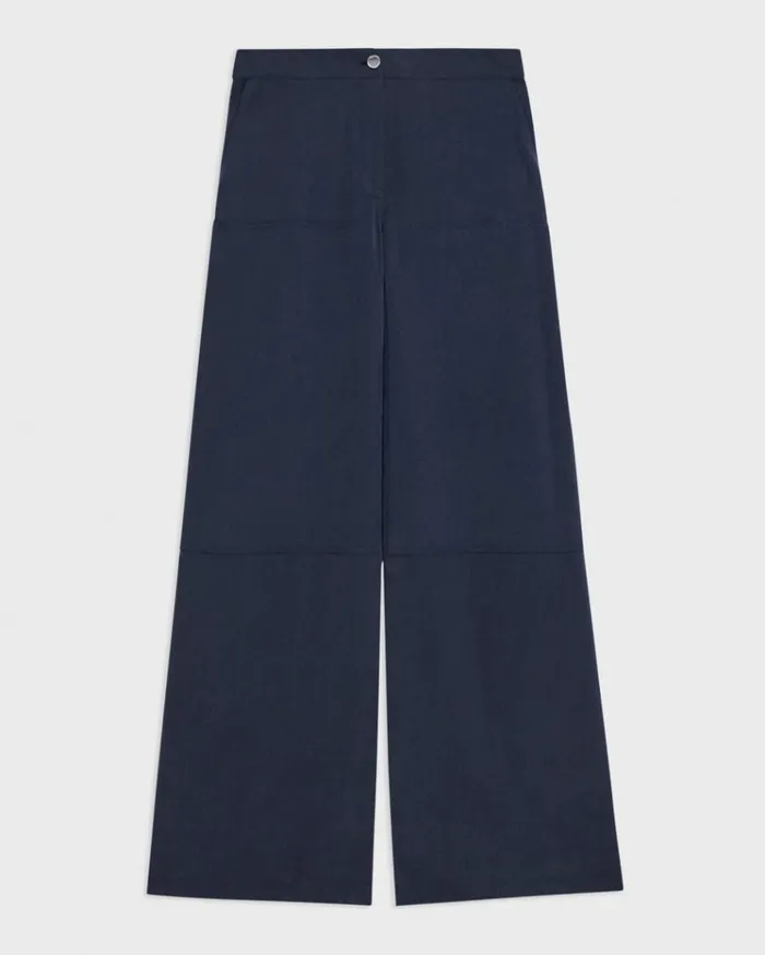 Theory WideLeg Carpenter Pant In Fluid Twill Nocturne Navy Women Pants Theory WideLeg Carpenter Pant In Fluid Twill Nocturne Navy Women Pants