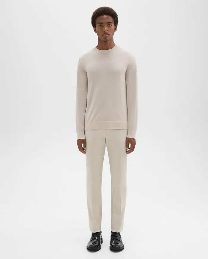 Theory Zaine Pant In Stretch Cotton New Sand Men Suits