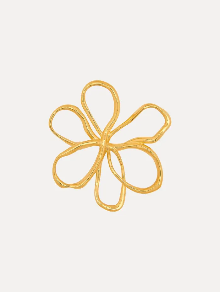 Threaded Flower Brooch Gold Women Oscar De La Renta Brooches and Hair Accessories Threaded Flower Brooch Gold Women Oscar De La Renta Brooches and Hair Accessories