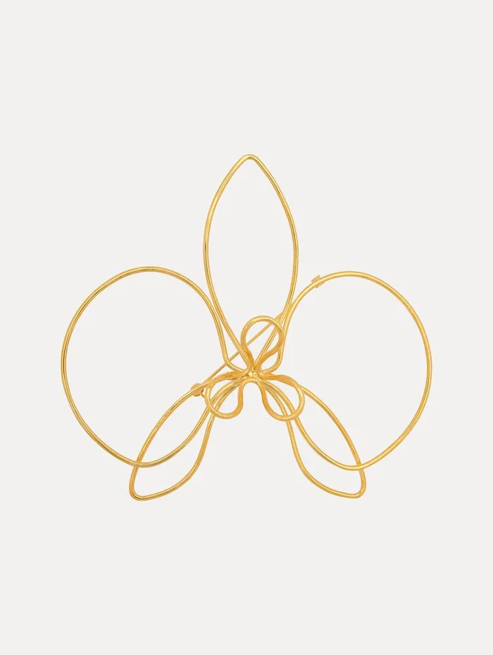 Threaded Orchid Brooch Gold Women Oscar De La Renta Brooches and Hair Accessories Threaded Orchid Brooch Gold Women Oscar De La Renta Brooches and Hair Accessories