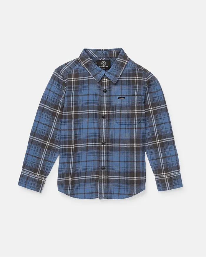 Toddler Boys Caden Plaid Long Sleeve Shirt 8211 Blue Kids Volcom Shirts and Flannels Toddler Boys Caden Plaid Long Sleeve Shirt 8211 Blue Kids Volcom Shirts and Flannels