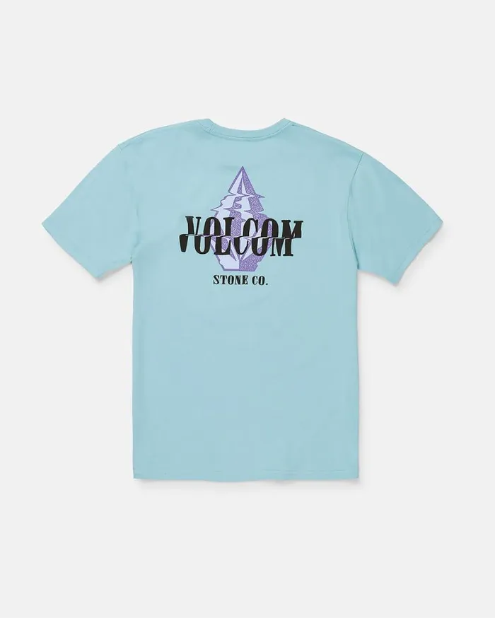 Toddler Boys Scrambled Channel Short Sleeve Tee 8211 Sea Blue Kids Volcom TShirts and Tanks