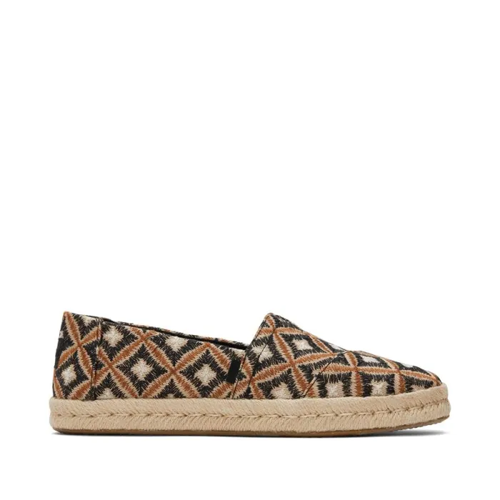 Toms Alpargatas Alpargata Rope 20 Espadrille Geometric Black 8211 Women
