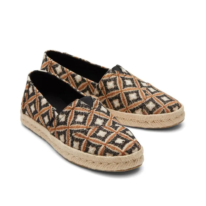 Toms Alpargatas Alpargata Rope 20 Espadrille Geometric Black 8211 Women Toms Alpargatas Alpargata Rope 20 Espadrille Geometric Black 8211 Women