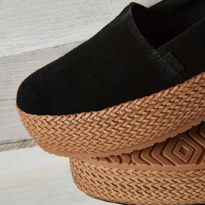 Toms Alpargatas Valencia Platform Espadrille Black Suede 8211 Women Toms Alpargatas Valencia Platform Espadrille Black Suede 8211 Women
