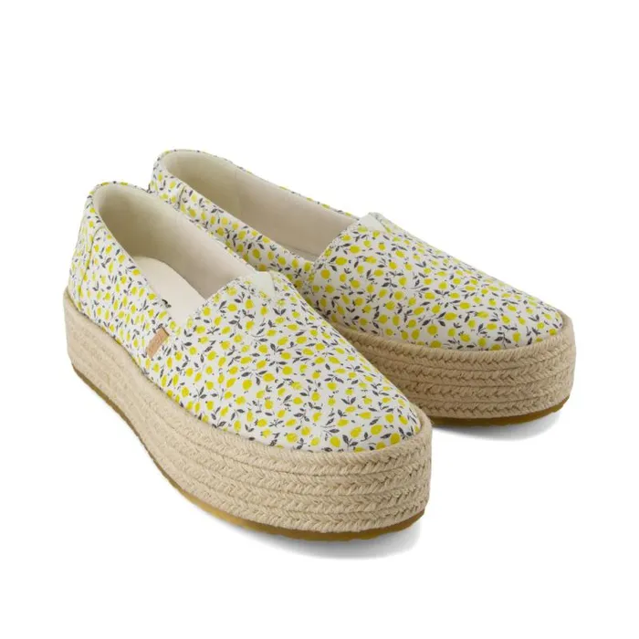 Toms Alpargatas Valencia Platform Espadrille Yellow Liberty Print 8211 Women Toms Alpargatas Valencia Platform Espadrille Yellow Liberty Print 8211 Women