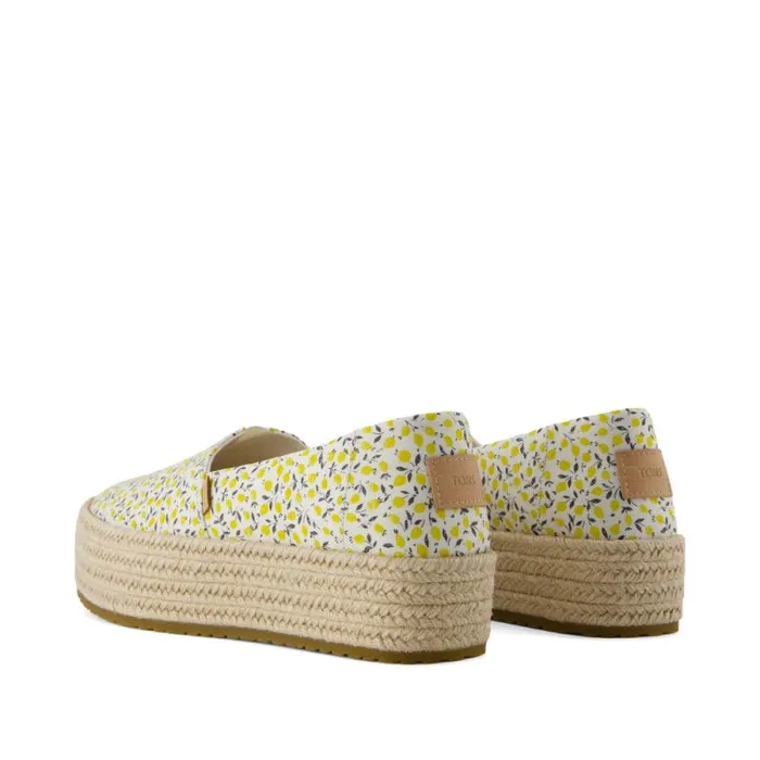 Toms Alpargatas Valencia Platform Espadrille Yellow Liberty Print 8211 Women Toms Alpargatas Valencia Platform Espadrille Yellow Liberty Print 8211 Women