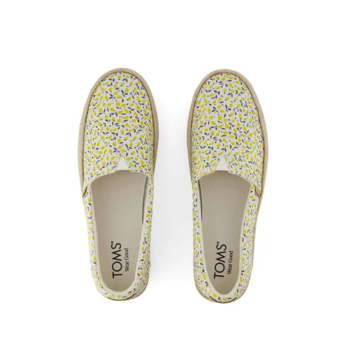 Toms Alpargatas Valencia Platform Espadrille Yellow Liberty Print 8211 Women Toms Alpargatas Valencia Platform Espadrille Yellow Liberty Print 8211 Women