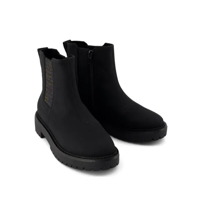 Toms Boots and Booties Bennet Kids Boot Black Nubuck Pu 8211 Kids Toms Boots and Booties Bennet Kids Boot Black Nubuck Pu 8211 Kids
