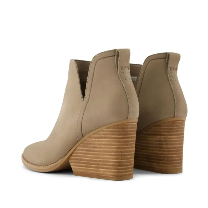Toms Boots and Booties Eliza Heeled Boot Dune Nubuck Leather 8211 Women Toms Boots and Booties Eliza Heeled Boot Dune Nubuck Leather 8211 Women