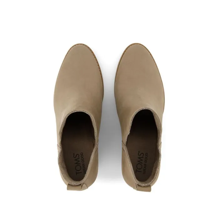 Toms Boots and Booties Eliza Heeled Boot Dune Nubuck Leather 8211 Women Toms Boots and Booties Eliza Heeled Boot Dune Nubuck Leather 8211 Women