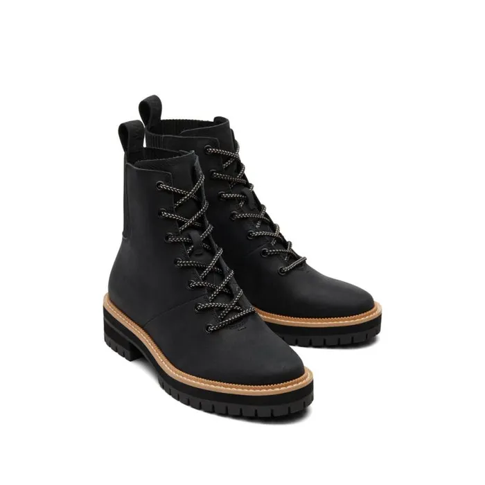 Toms Boots and Booties Frankie LaceUp Boot Water Resistant Black 8211 Women Toms Boots and Booties Frankie LaceUp Boot Water Resistant Black 8211 Women