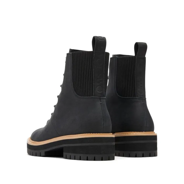 Toms Boots and Booties Frankie LaceUp Boot Water Resistant Black 8211 Women Toms Boots and Booties Frankie LaceUp Boot Water Resistant Black 8211 Women