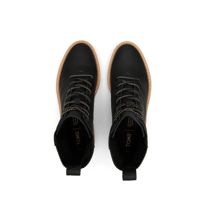 Toms Boots and Booties Frankie LaceUp Boot Water Resistant Black 8211 Women Toms Boots and Booties Frankie LaceUp Boot Water Resistant Black 8211 Women
