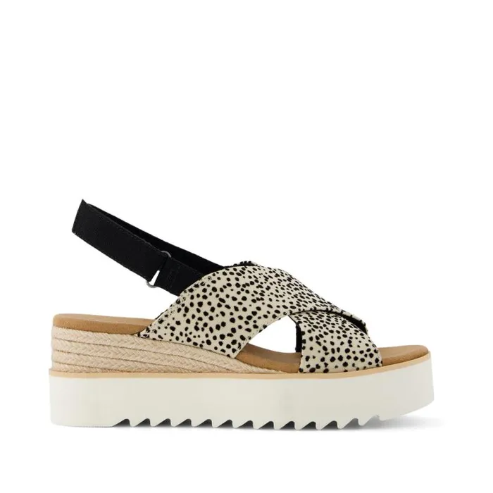 Toms Espadrilles Diana Crossover Wedge Sandal Mini Cheetah 8211 Women