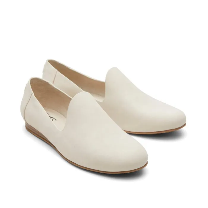 Toms Flats and Loafers Darcy Flat Cream Leather 8211 Women Toms Flats and Loafers Darcy Flat Cream Leather 8211 Women