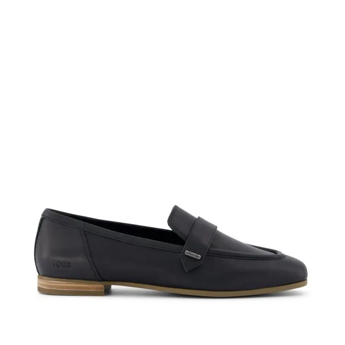Toms Flats and Loafers Lynette Loafer Black Leather 8211 Women