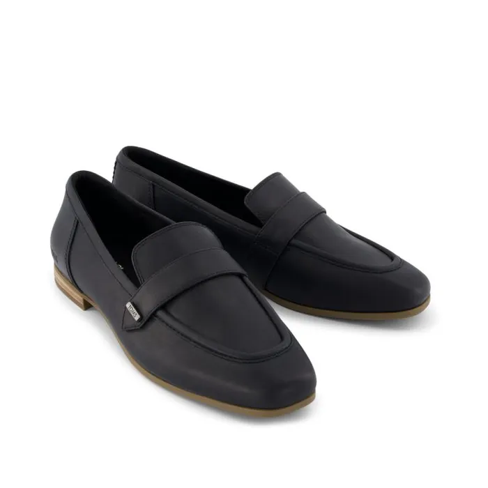 Toms Flats and Loafers Lynette Loafer Black Leather 8211 Women Toms Flats and Loafers Lynette Loafer Black Leather 8211 Women