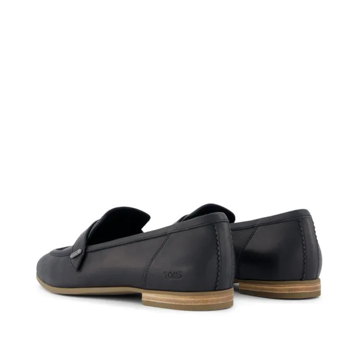 Toms Flats and Loafers Lynette Loafer Black Leather 8211 Women Toms Flats and Loafers Lynette Loafer Black Leather 8211 Women